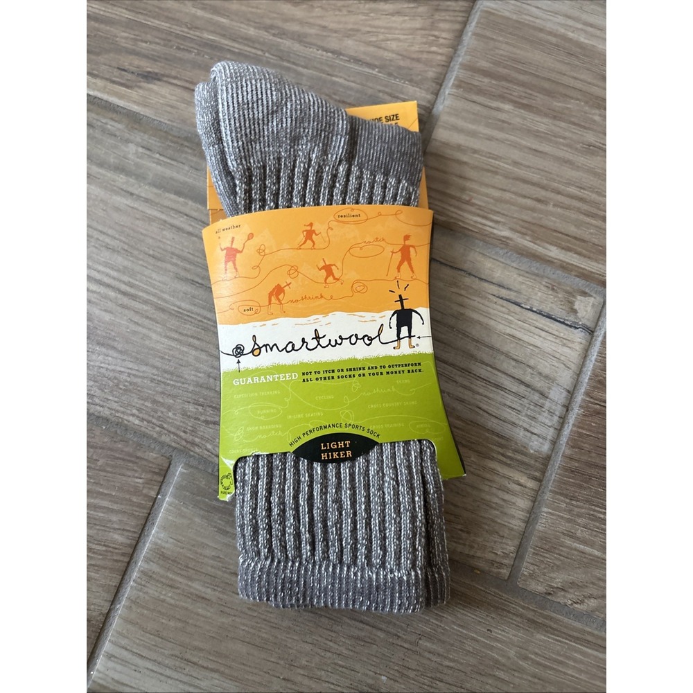 New SMARTWOOL Unisex LIGHT Hiker CUSHION CREW SOCKS Size Large M 9-12.5/ W 10-12